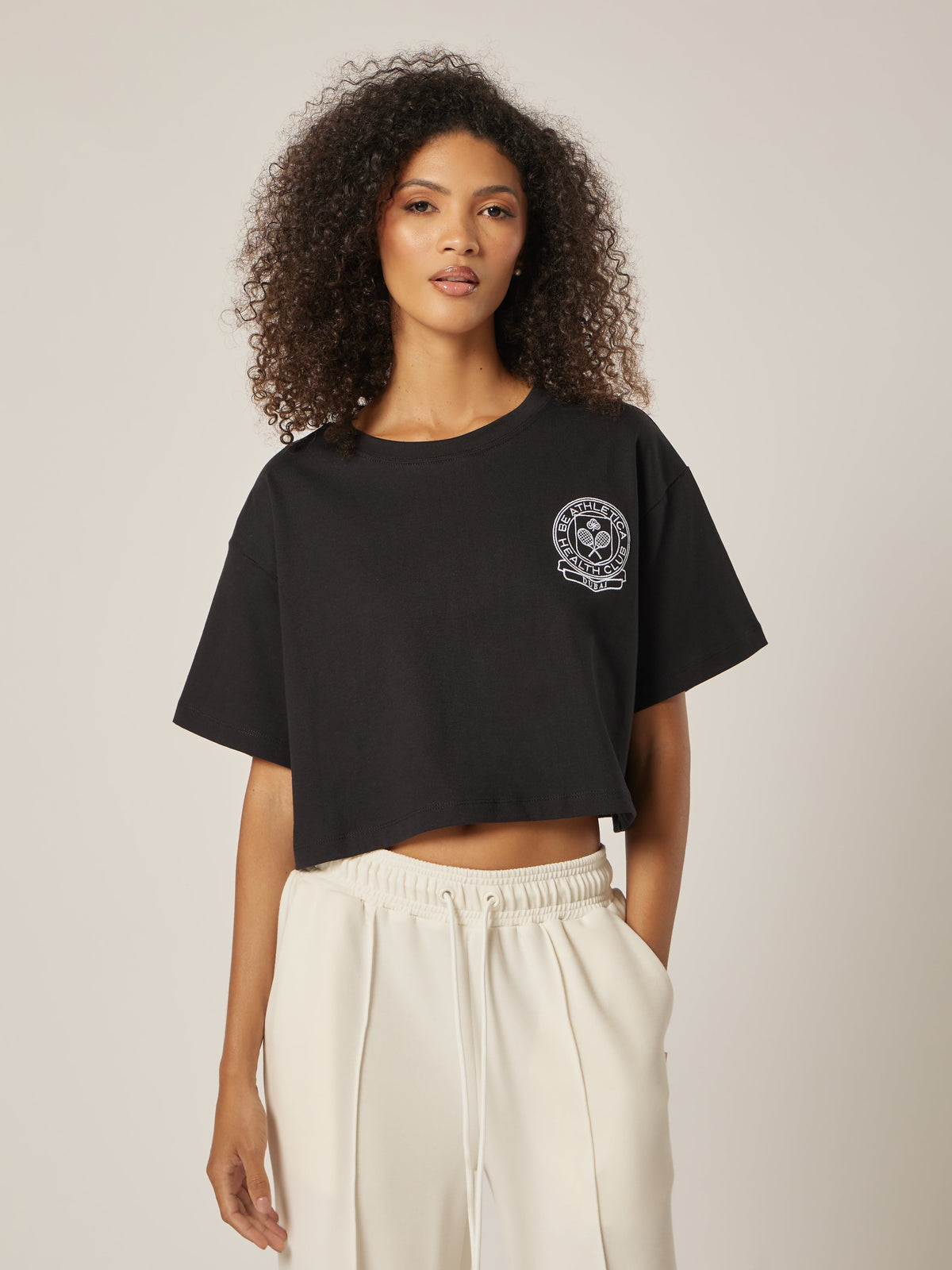 Be Athletica Cotton Cropped Tee